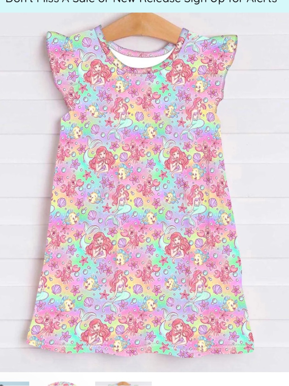 Charlie’s Project Ariel Sea Princess Splashes - Girls Bamboo Dream Dress